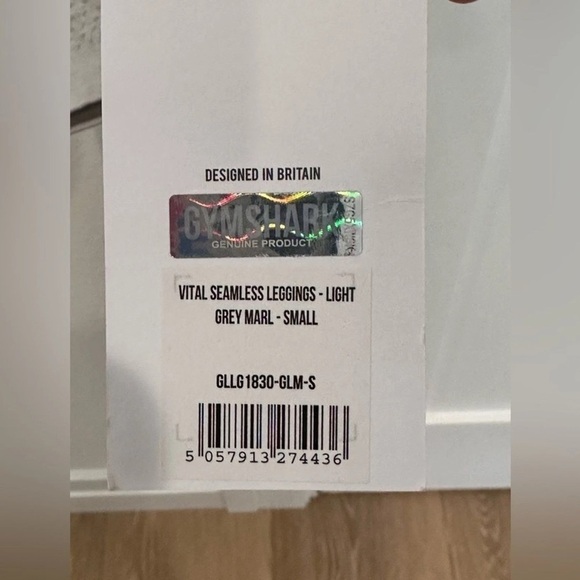 Gymshark Vital Seamless Leggings High Waisted Light Gray Marl Size Small Sporty - Picture 5 of 9